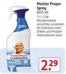 Rossmann Meister Proper Badreiniger Angebot