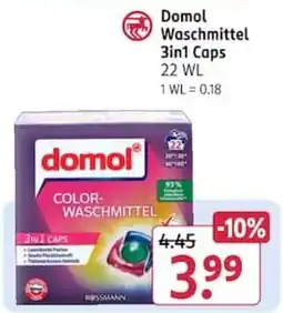 Rossmann Domol Waschmittel 3in1 Caps Angebot