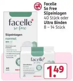 Rossmann Facelle So Free Slipseinlagen Angebot