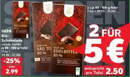 Kaufland GEPA Bio-Schokolade Angebot