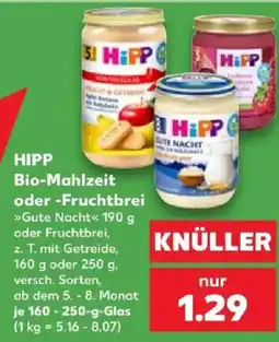 Kaufland HIPP Bio-Mahlzeit oder -Fruchtbrei Angebot