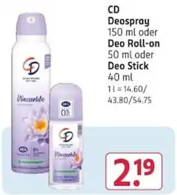 Rossmann CD Deospray Angebot