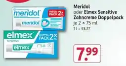 Rossmann Meridol oder Elmex Sensitive Zahncreme Angebot