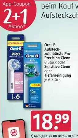 Rossmann Oral-B Aufsteckzahnbürste Pro Angebot