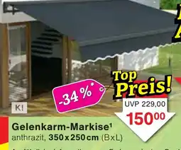 Wiglo Wunderland Gelenkarm-Markise anthrazit Angebot