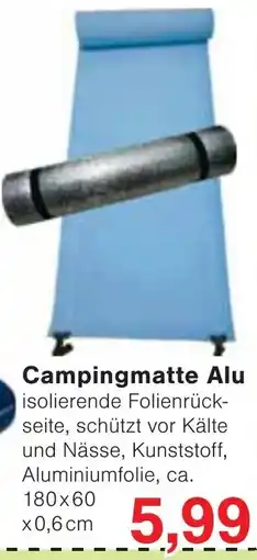 Wiglo Wunderland Campingmatte Alu Angebot