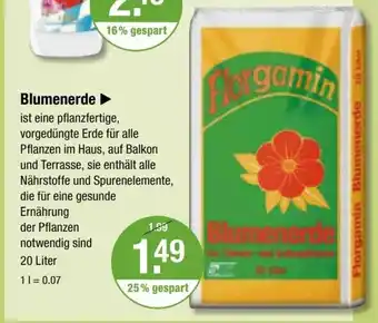 V Markt Florgamin Blumenerde 20L Angebot