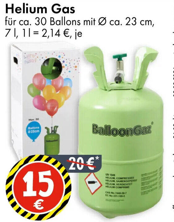Balloon Gaz Helium Gas Angebot bei TEDi