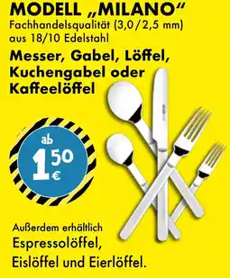 TEDi MODELL,,MILANO" Messer, Gabel, Löffel, Kuchengabel oder Kaffeelöffel Angebot
