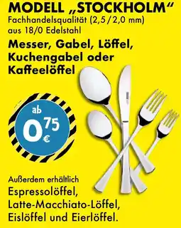 TEDi Modell "Stockholm" Messer, Gabel, Löffel, Kuchengabel oder Kaffeelöffel Angebot
