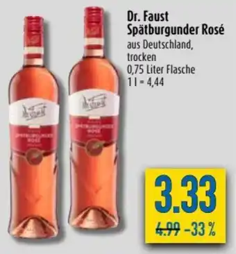 diska Dr. Faust Spatburgunder Rose 750ml Angebot