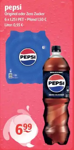 Getränke Hoffmann Pepsi Original oder Zero Zucker Angebot