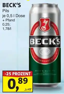 Lösch Depot BECK'S Pils Angebot