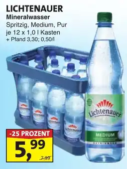 Lösch Depot Lichtenauer Mineralwasser Spritzig, Medium, Pur Angebot