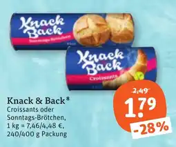 tegut Knack & Back Croissants oder Sonntags-Brötchen Angebot