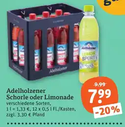tegut Adelholzener Schorle oder Limonade Angebot
