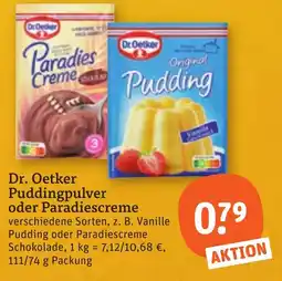 tegut Dr. Oetker Puddingpulver oder Paradiescreme Angebot