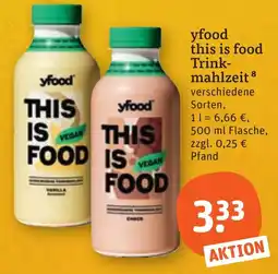 tegut yfood this is food Trinkmahlzeit Angebot