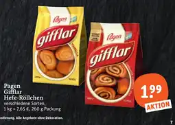 tegut Pagen Gifflar Hefe-Röllchen Angebot