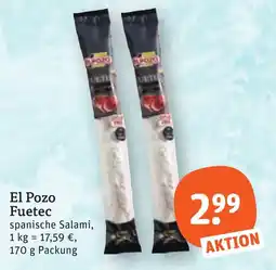 tegut El Pozo Fuetec spanische Salami Angebot
