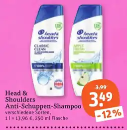 tegut Head & Shoulders Anti-Schuppen-Shampoo Angebot