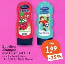 tegut Bübchen Shampoo und Duschgel 2in1 Angebot