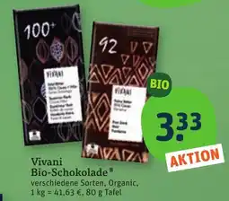 tegut Vivani Bio-Schokolade Angebot