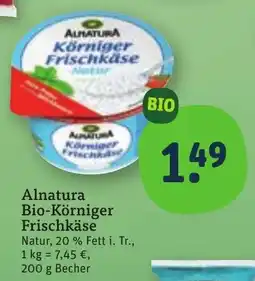 tegut Alnatura Bio-Körniger Frischkäse Angebot