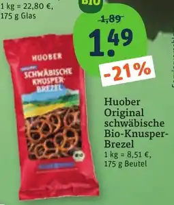tegut Huober Original schwäbische Bio-Knusper-Brezel Angebot