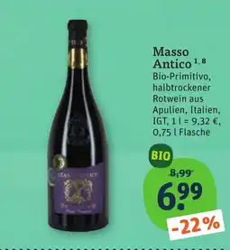 tegut Masso Antico Bio-Primitivo Angebot