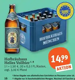 tegut Hofbräuhaus Helles Vollbier Angebot