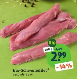 tegut Bio-Schweinefilet Angebot