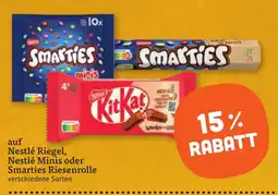tegut Nestlé Riegel, Nestlé Minis oder Smarties Riesenrolle Angebot