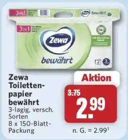 Combi Zewa Toilettenpapier bewährt Angebot