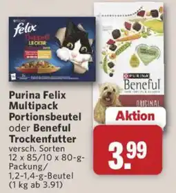 Combi Purina Felix Multipack Portionsbeutel oder Beneful Trockenfutter Angebot