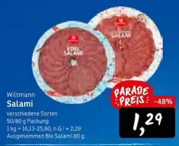 KONSUM Wiltmann Salami Angebot