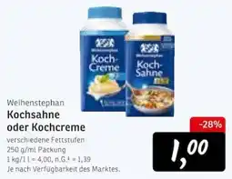 KONSUM Weihenstephan Kochsahne oder Kochcreme Angebot