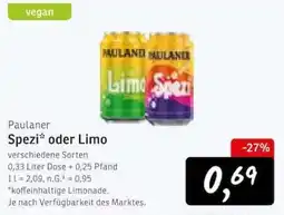 KONSUM Paulaner Spezi* oder Limo Angebot