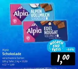 KONSUM Alpia Schokolade Angebot