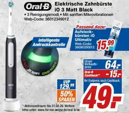 Expert Klein Oral-B Elektrische Zahnbürste iO 3 Matt Black Angebot