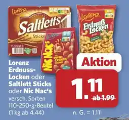 Combi Lorenz Erdnuss-Locken oder Saltlett Sticks oder Nic Nac's Angebot