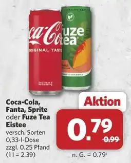 Combi Coca-Cola, Fanta, Sprite oder Fuze Tea Eistee Angebot