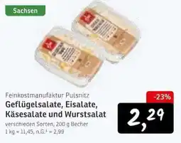 KONSUM Feinkostmanufaktur Pulsnitz Geflügelsalate, Eisalate, Käsesalate und Wurstsalat Angebot
