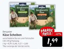 KONSUM Bergader Käse Scheiben Angebot