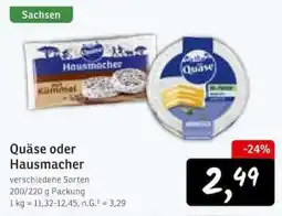 KONSUM Quäse oder Hausmacher Angebot