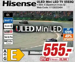 Expert Klein Hisense ULED Mini LED TV 55E8Q Angebot