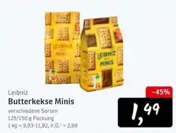 KONSUM Leibniz Butterkekse Minis Angebot