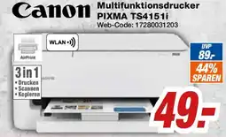Expert Klein Canon Multifunktionsdrucker PIXMA TS415i Angebot