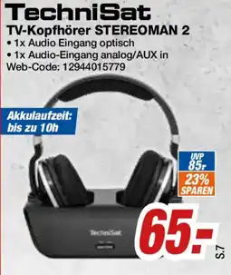 Expert Klein TechniSat TV-Kopfhörer STEREO MAN 2 Angebot
