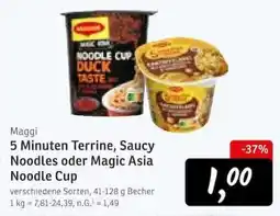 KONSUM Maggi 5 Minuten Terrine, Saucy Noodles oder Magic Asia Noodle Cup Angebot